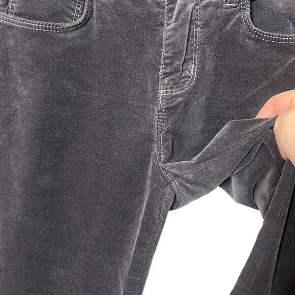 L'AGENCE Margot Velvet High Rise Cropped Skinny Jeans Greystone Size 24 New NWT - Picture 7 of 12